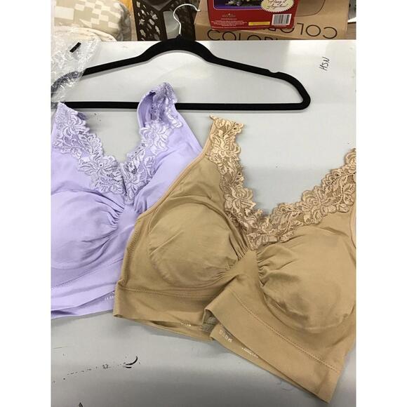 Rhonda Shear Other - Rhonda shear lace padded sports bra 2 pack size 2X comfort smooth new from HSN